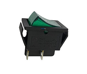 Chave Gangorra KCD4-201N Verde 4 Terminais 15A 250V 20A 125V 