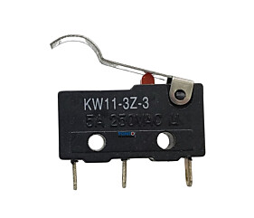 Chave Micro Switch KW11-3Z-3 5A 250Vac 3 Terminais Haste com Curva