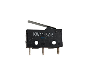 Chave Micro Switch KW11-3Z-5 3 Terminais Haste 18MM 5A 250V Preta