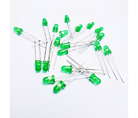 Led 3MM Verde Difuso 800-1000Mcd