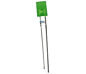 Led 5MM Verde Retangular 2x5x7 1000MCD 