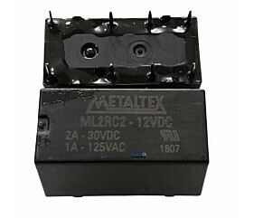 Rele ML2RC2-12Vdc 2A 2C Metaltex