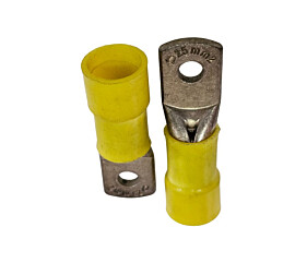 Terminal Tubular de Compressão 25mm² Pré Isolado Amarelo