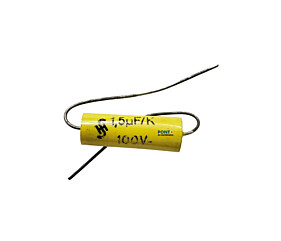 Capacitor Poliéster 1,5uF x 100V 10% Axial - 1,5uF/K 100V