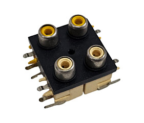 Tomada Rca Vertical 4 Vias