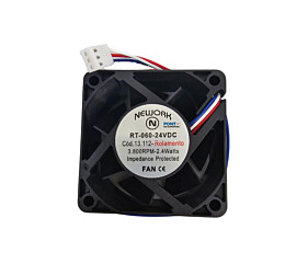 Cooler 60 x 60 x 25MM 24V 3800RPM Com Rolamento 3 Fios RT-060 - 13.112