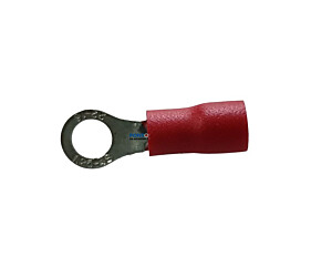 Terminal Olhal Isolado Vermelho RV1,25-4S Fio 0.5 a 1,5MM2 Furo 4MM
