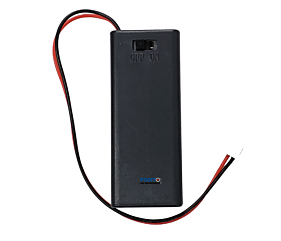 Suporte Para 2 Pilhas AAA Com Tampa e Chave Liga / Desliga