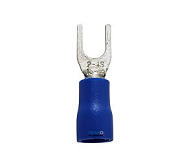 Terminal Forquilha Isolado Azul 4MM 2-4S 16-14