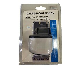 Carregador Usb 5V Ac 100-240V Mxt