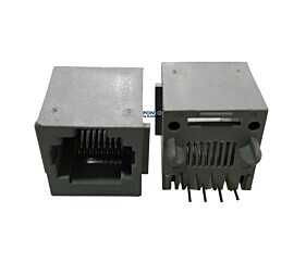 Conector RJ45 YH52-10 8P8C Cinza