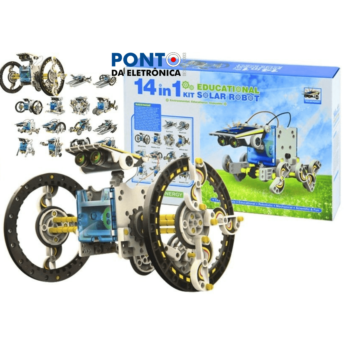 Kit Robô Solar 14 EM 1 Educacional