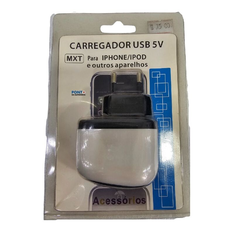 Carregador Usb 5V Ac 100-240V Mxt